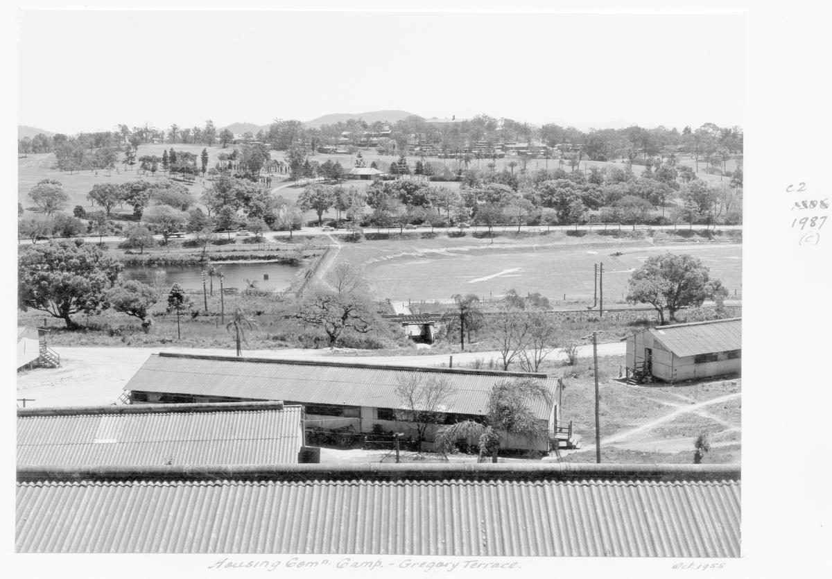 Housing Commission camp, Victoria Park, Gregory Terrace, Spring Hill - Brisbane, October 1955