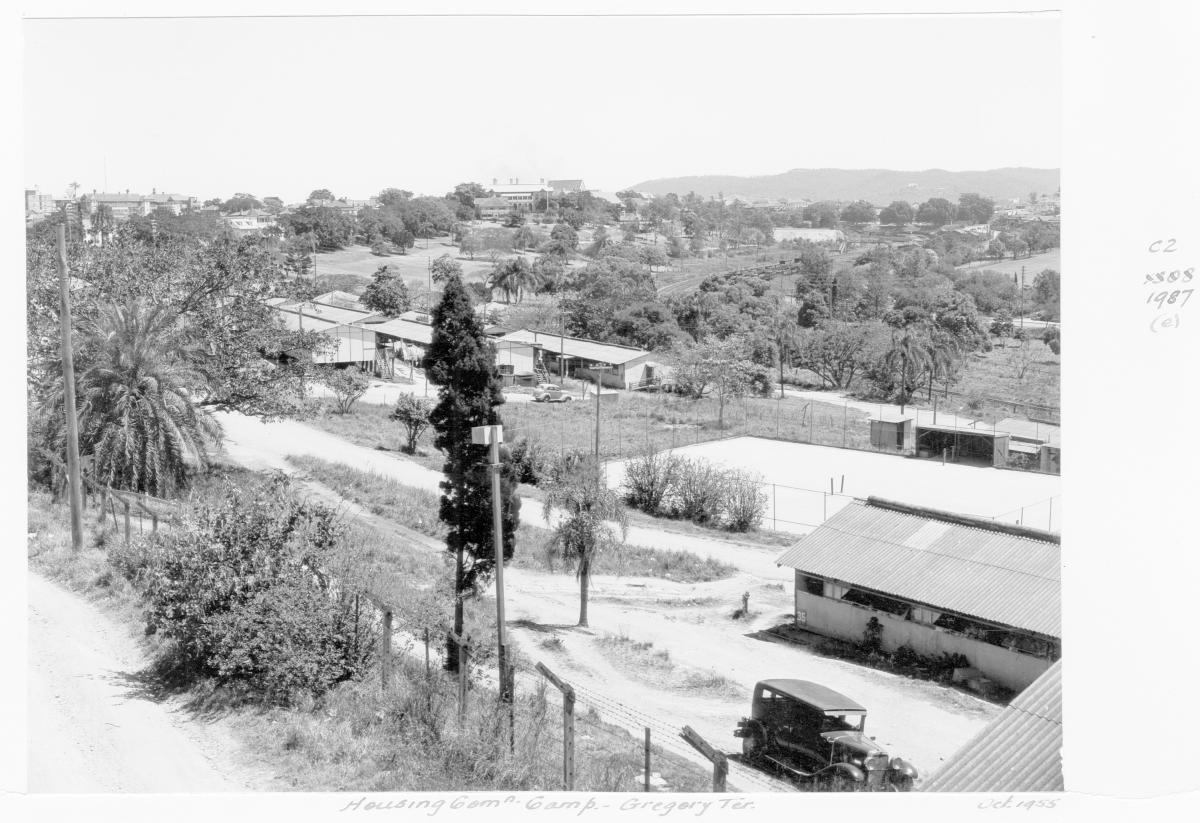 Housing Commission camp, Victoria Park, Gregory Terrace, Spring Hill - Brisbane, October 1955