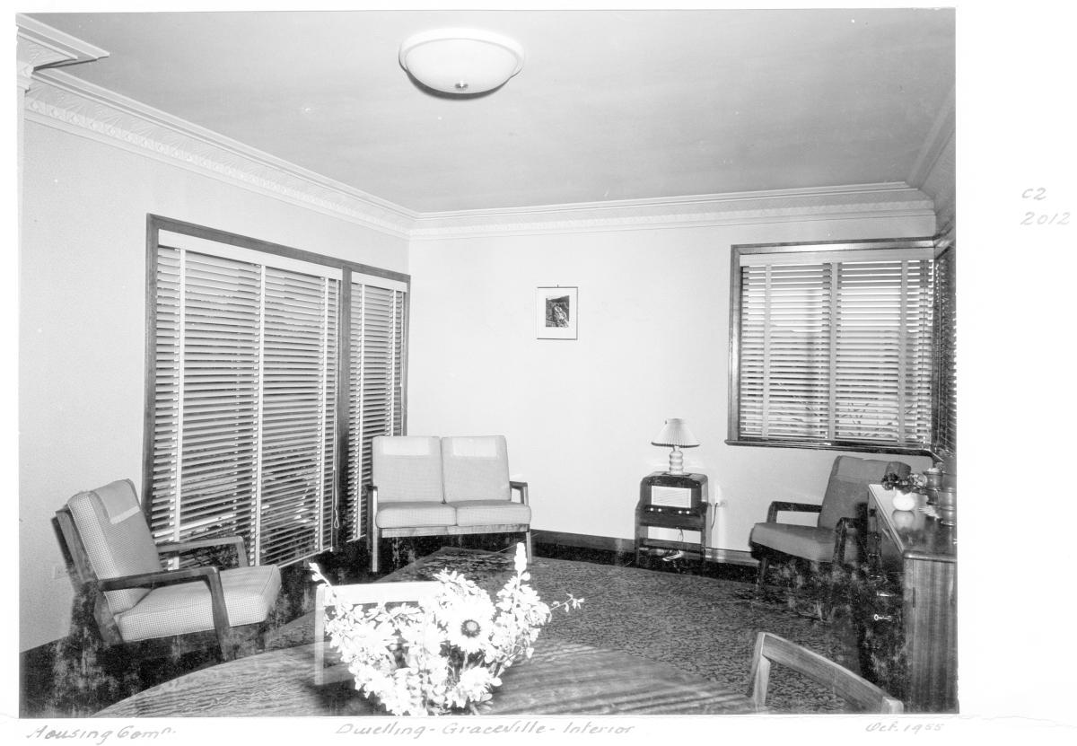 Interior of Housing Commission dwelling, Graceville - Brisbane, October 1955
