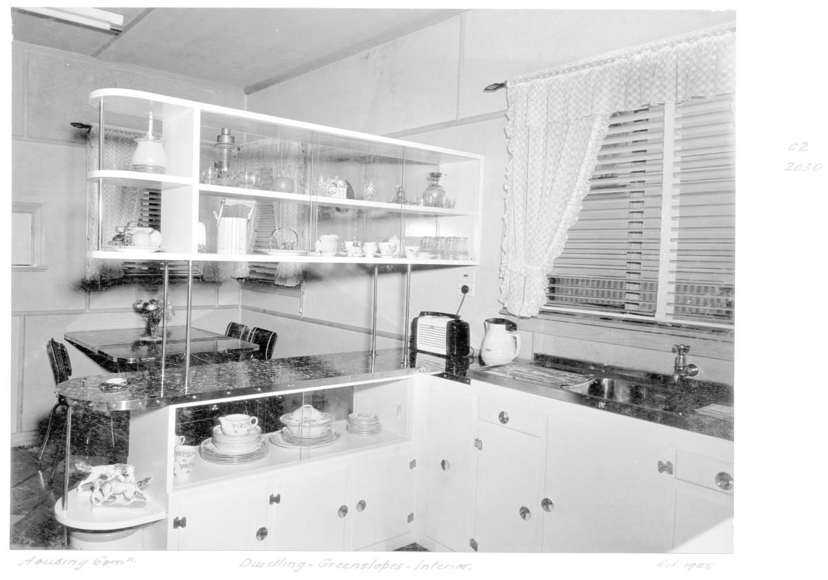 Interior of Housing Commission dwelling, Greenslopes - Brisbane, October 1955