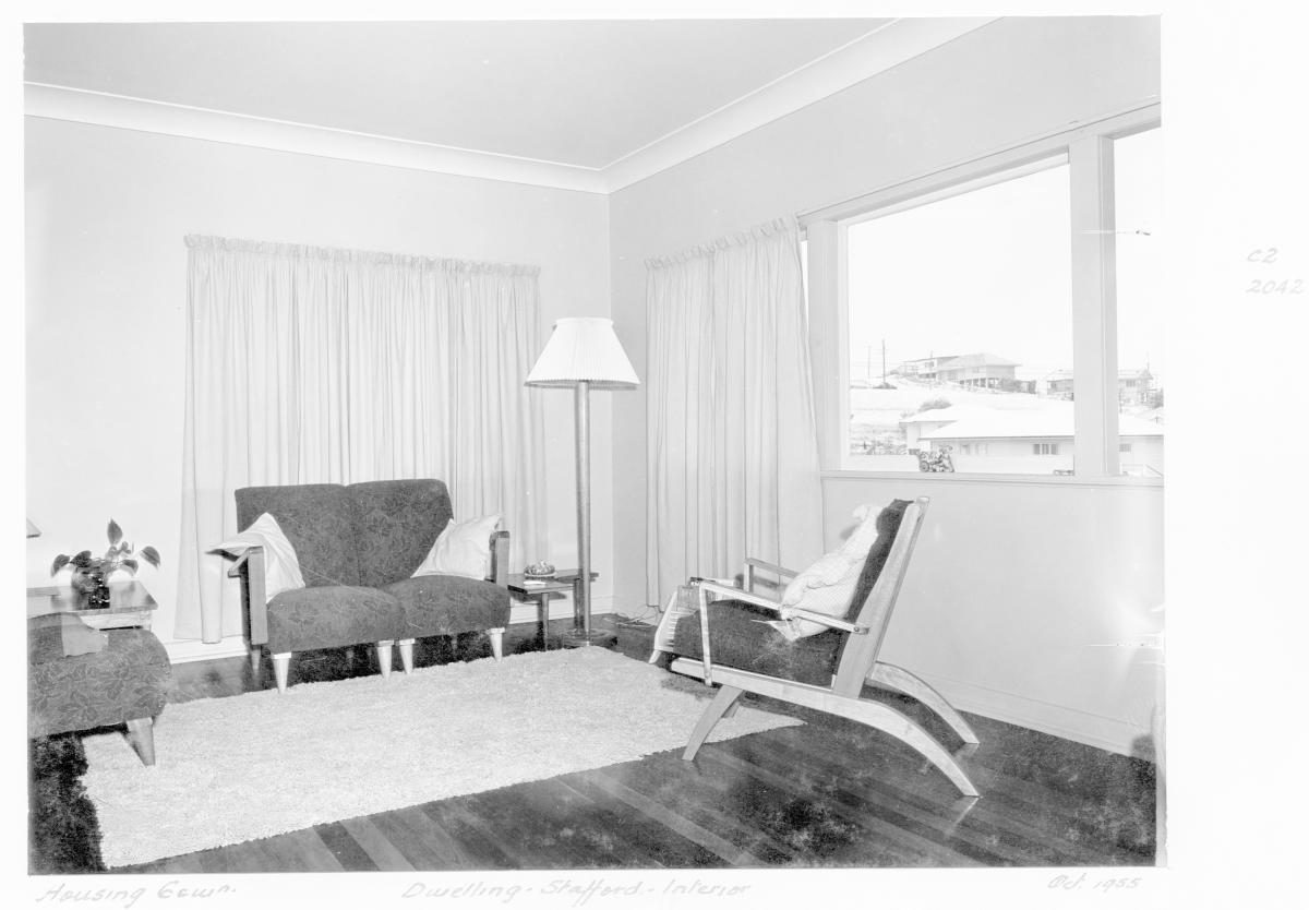 Interior of Housing Commission dwelling, Stafford - Brisbane, October 1955