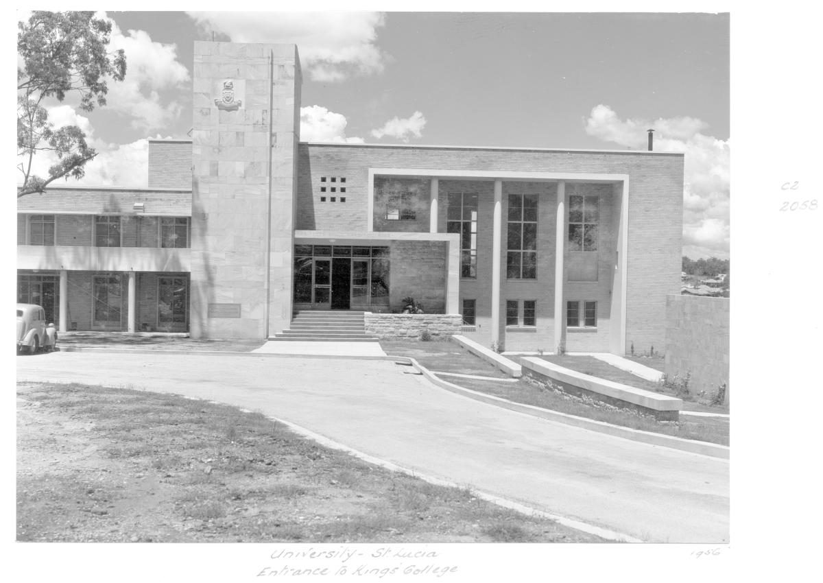 University of Queensland, entrance to King's College, St Lucia - Brisbane, 1956