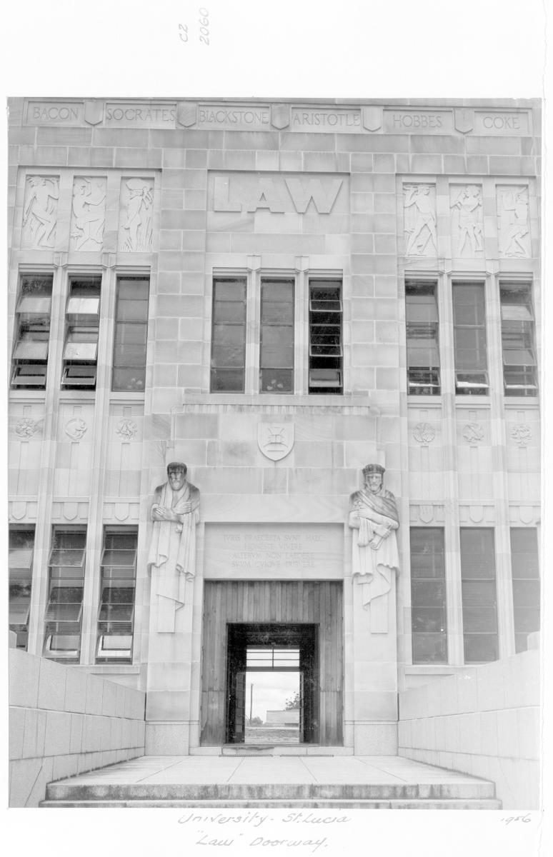 University of Queensland, Law doorway, St Lucia - Brisbane, 1956