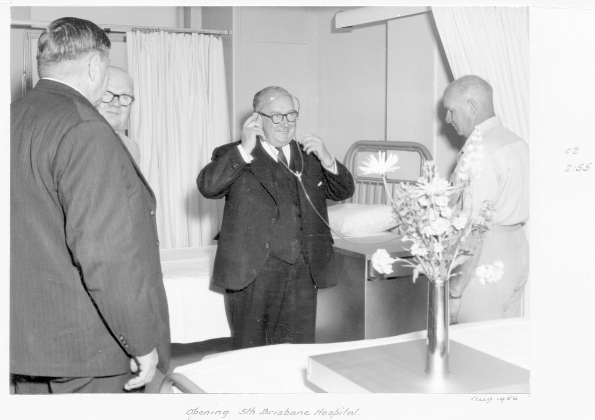 The Premier of Queensland, the Hon Vincent Clair Gair at the opening of the South Brisbane Hospital - Brisbane, August 1956