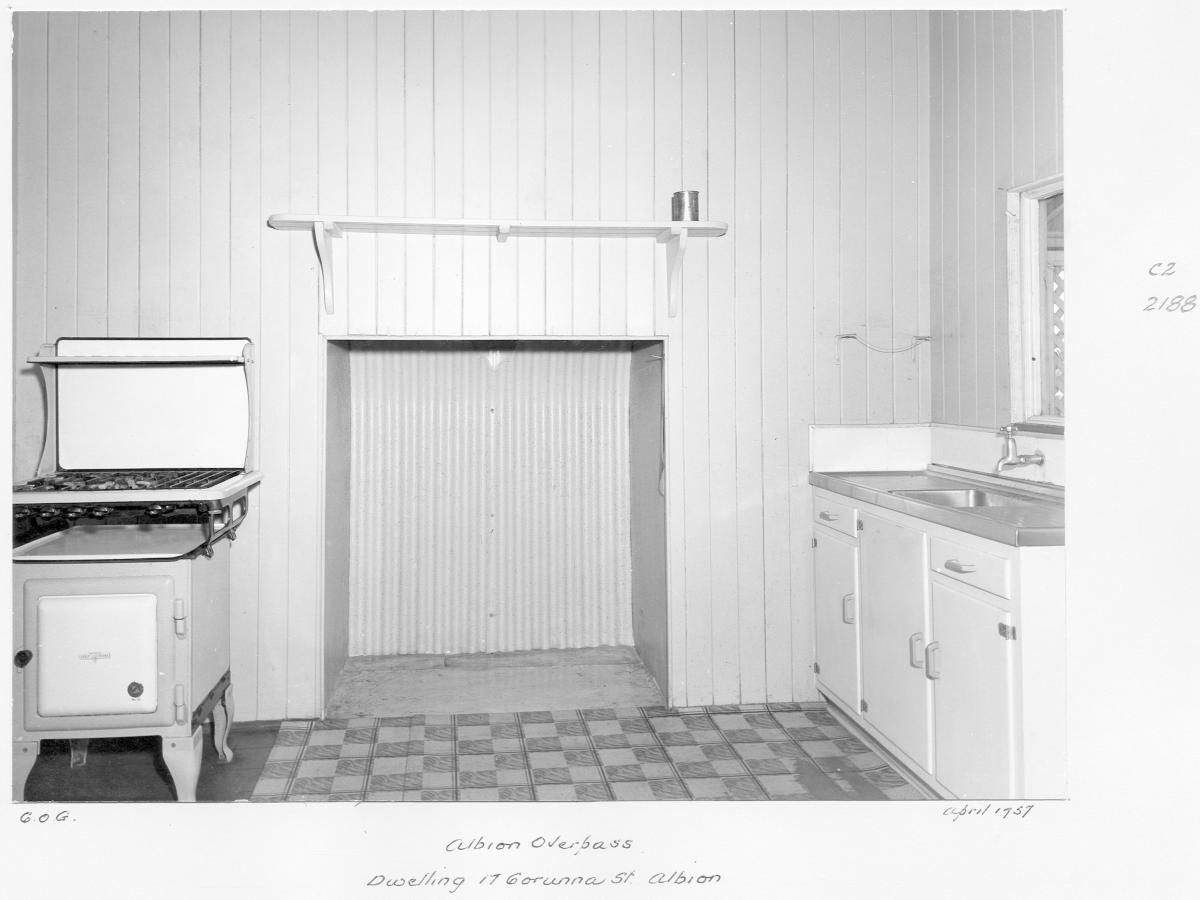 House at 17 Corunna St, Albion during the construction of the Albion overpass - Brisbane, March 1960