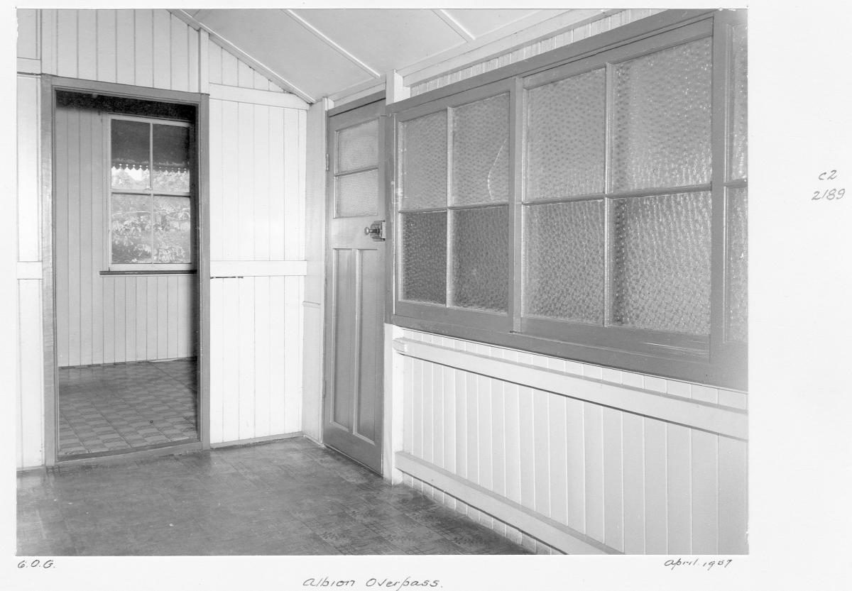 House at 17 Corunna St, Albion during the construction of the Albion overpass - Brisbane, March 1960