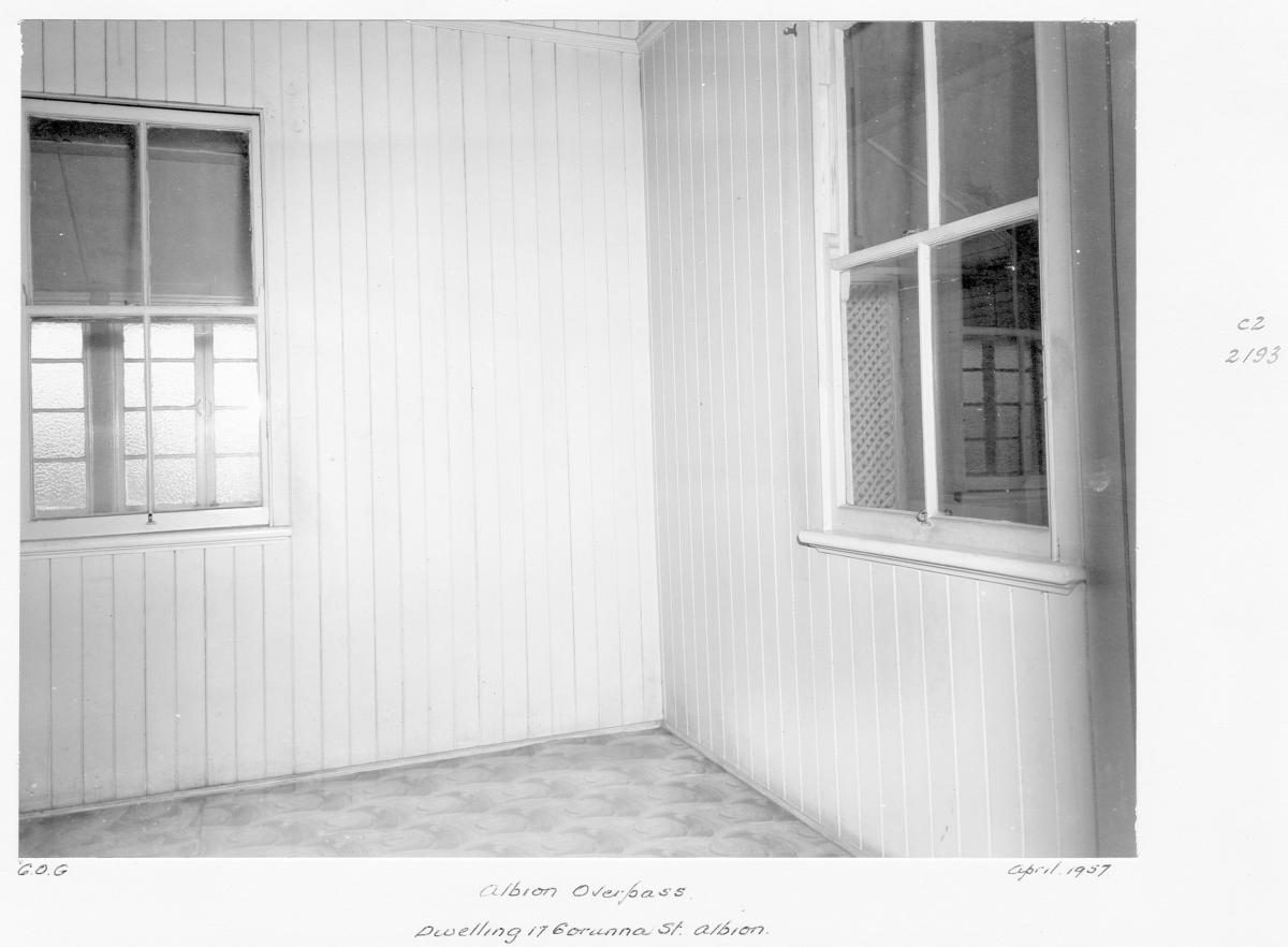 House at 17 Corunna St, Albion during the construction of the Albion overpass - Brisbane, March 1960