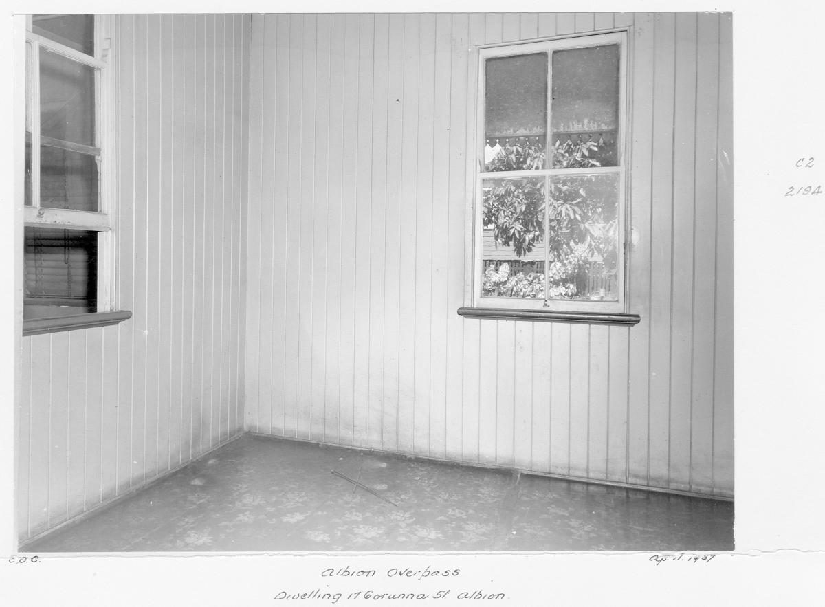 House at 17 Corunna St, Albion during the construction of the Albion overpass - Brisbane, March 1960