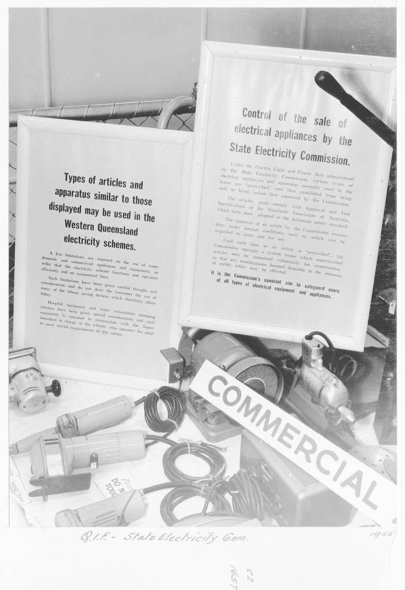 Queensland Industries Fair, State Electricity Commission display, articles and apparatus - Brisbane, 1955