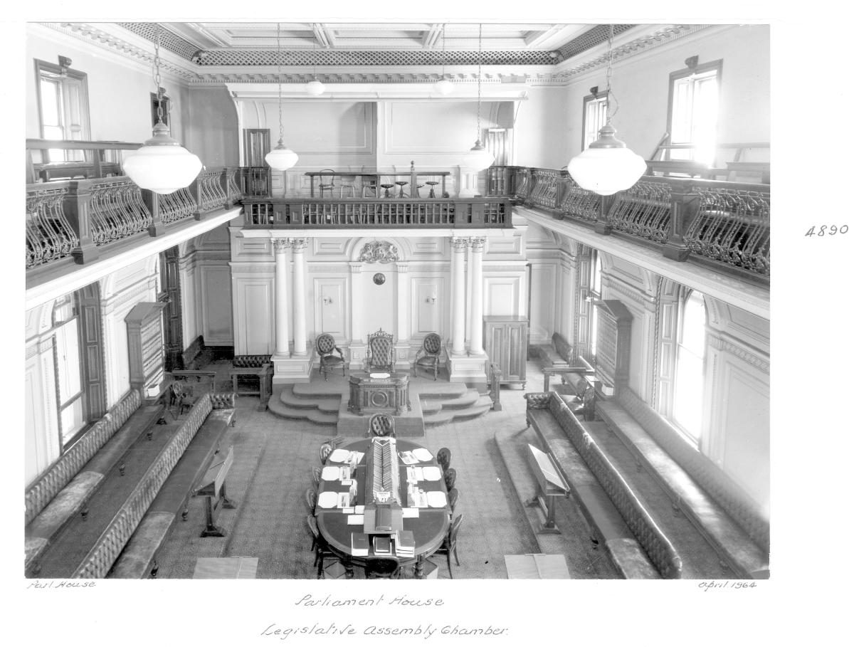 Legislative Assembly Chamber, Parliament House, Brisbane, April 1964