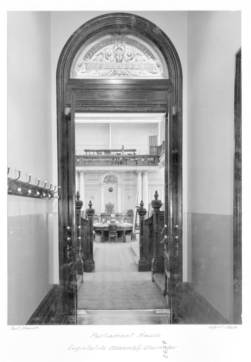 Legislative Assembly Chamber, Parliament House, Brisbane, April 1964