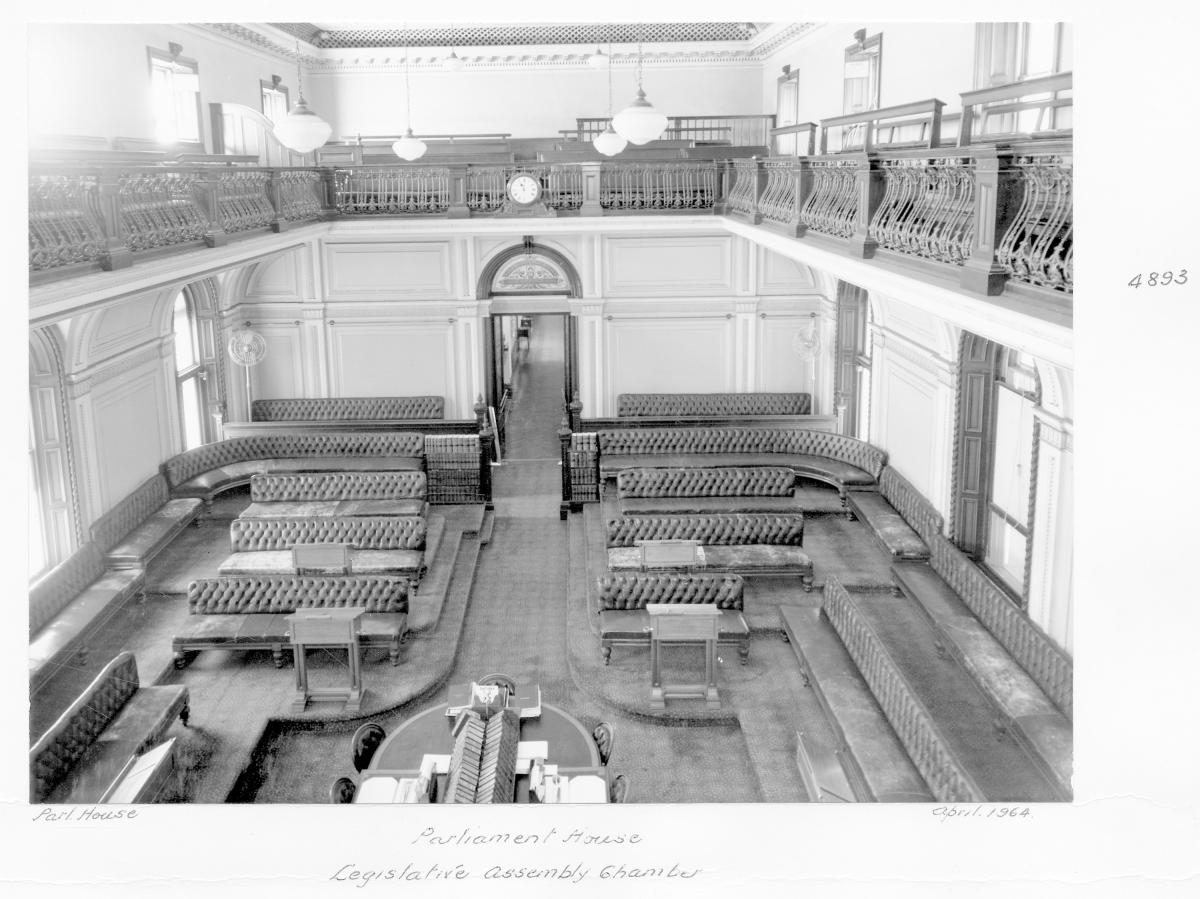 Legislative Assembly Chamber, Parliament House, Brisbane, April 1964