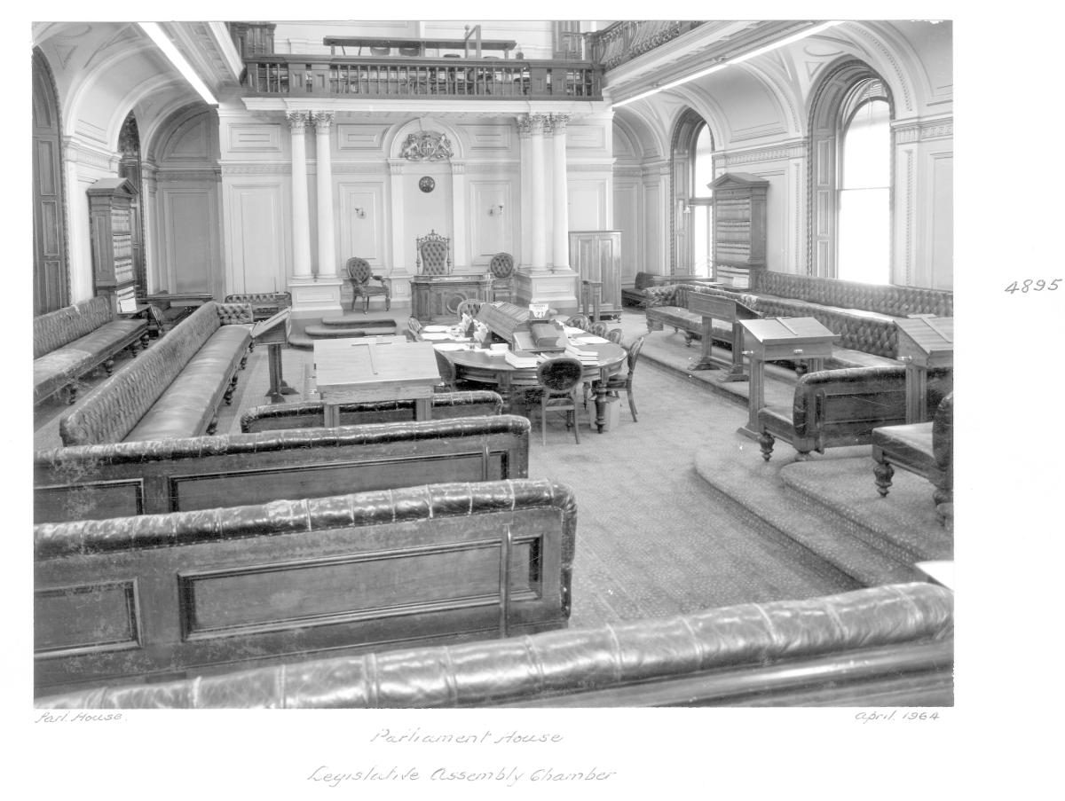 Legislative Assembly Chamber, Parliament House, Brisbane, April 1964
