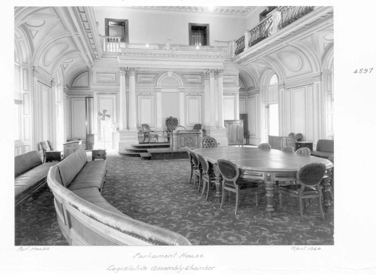 Legislative Assembly Chamber, Parliament House, Brisbane, April 1964