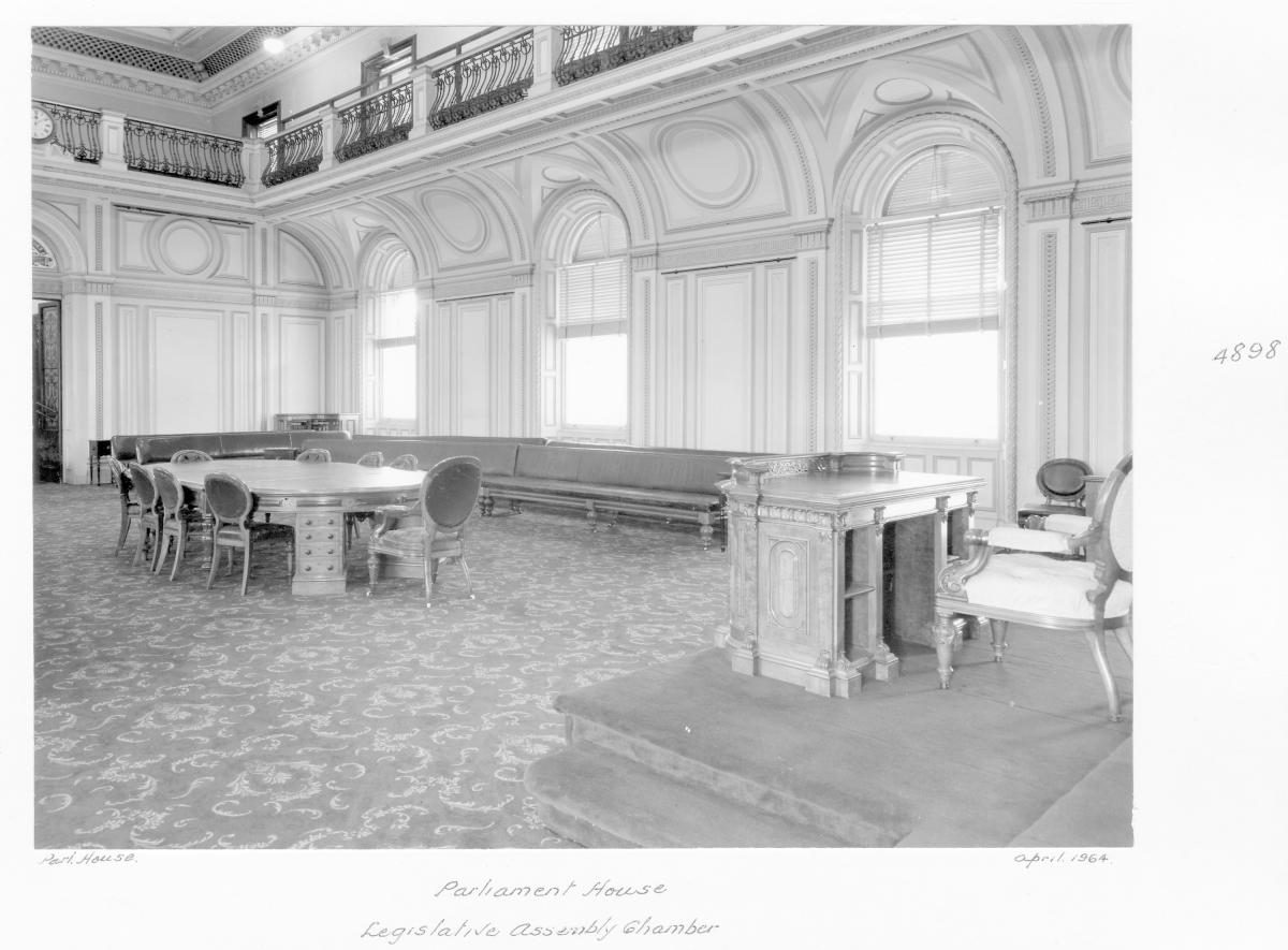 Legislative Assembly Chamber, Parliament House, Brisbane, April 1964