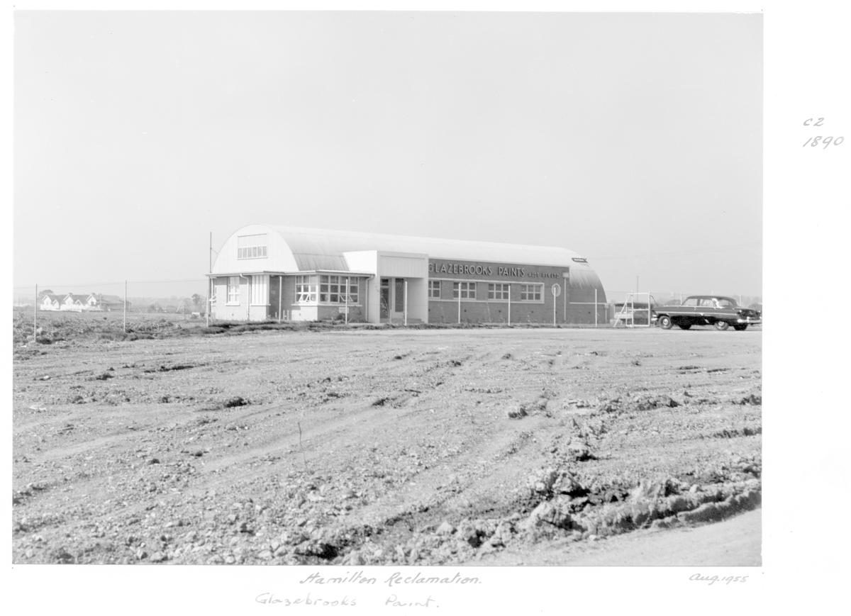 Reclamation, Glazebrooks Paint, Hamilton - Brisbane, August 1955