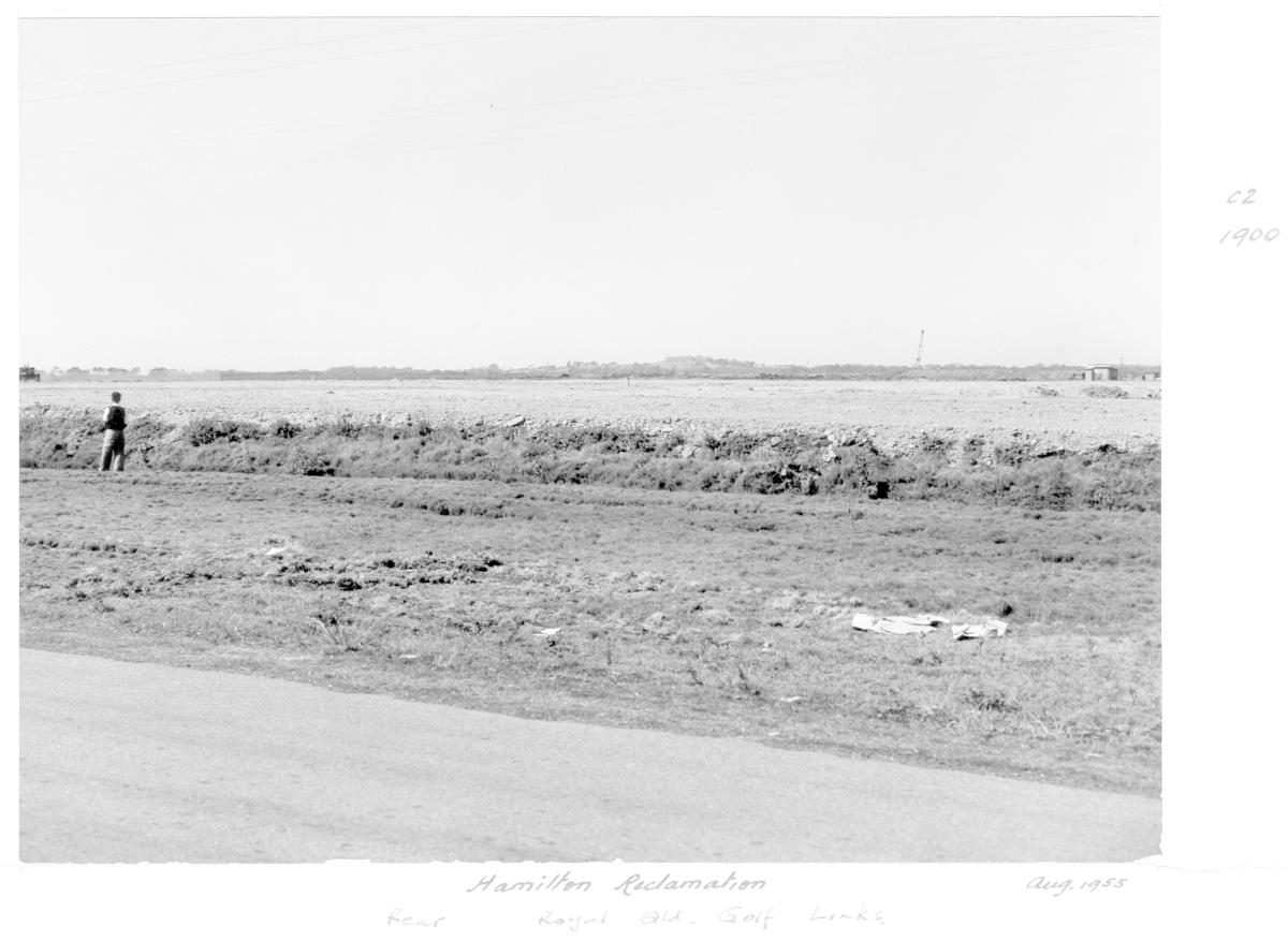 Reclamation, rear area of Royal Queensland Golf Lilnks at Hamilton - Brisbane, August 1955