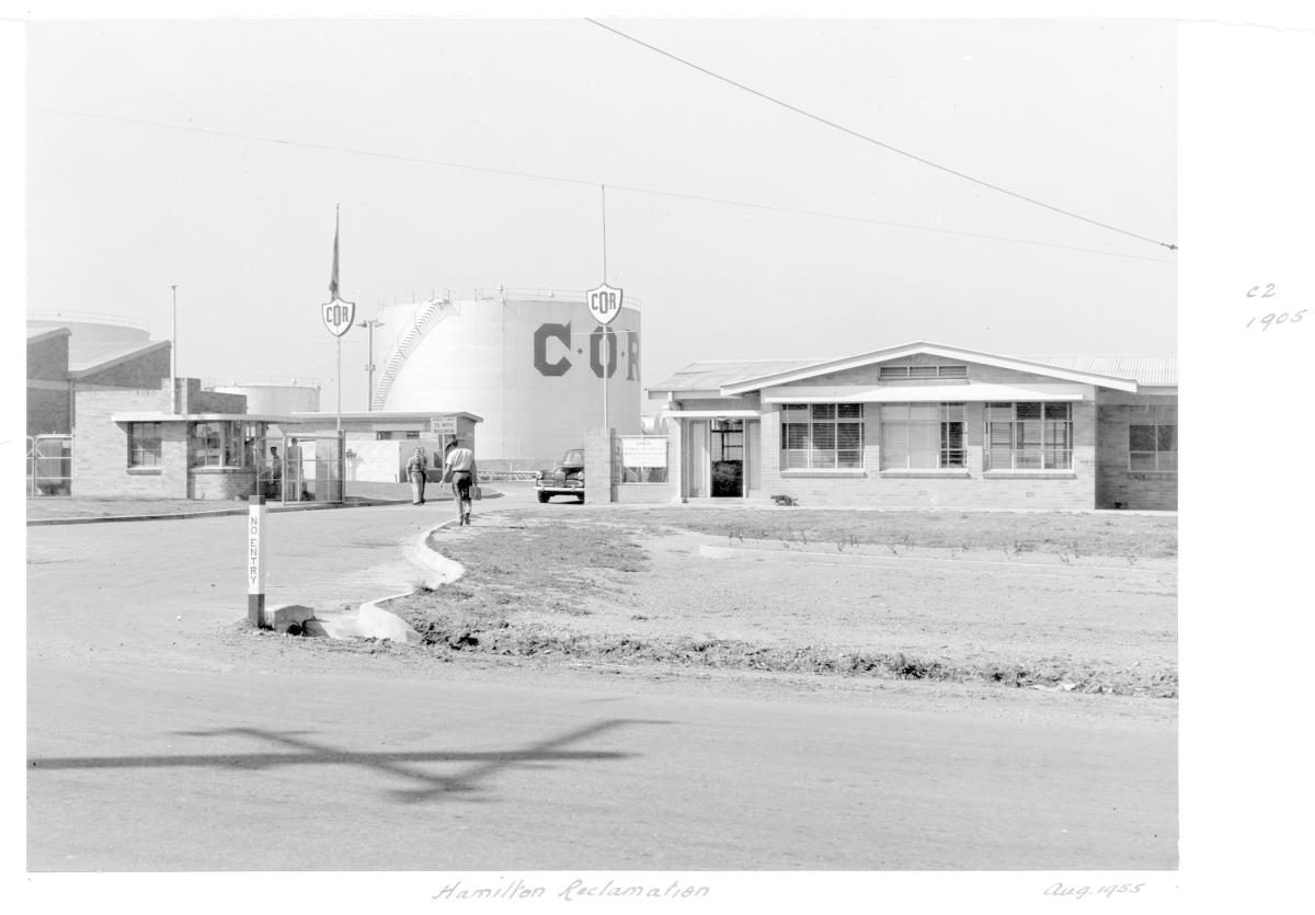 Hamilton reclamation, Caltex Oil Refinery, Lytton - Brisbane, August 1955