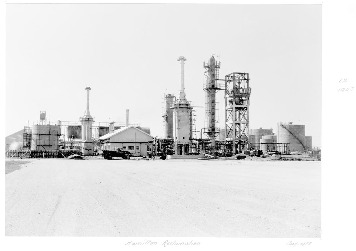 Hamilton reclamation, Caltex Oil Refinery, Lytton - Brisbane, August 1955