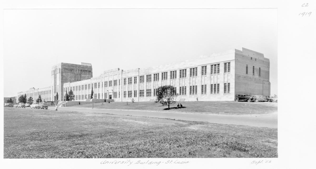 University of Queensland building construction at St Lucia - Brisbane, September 1955