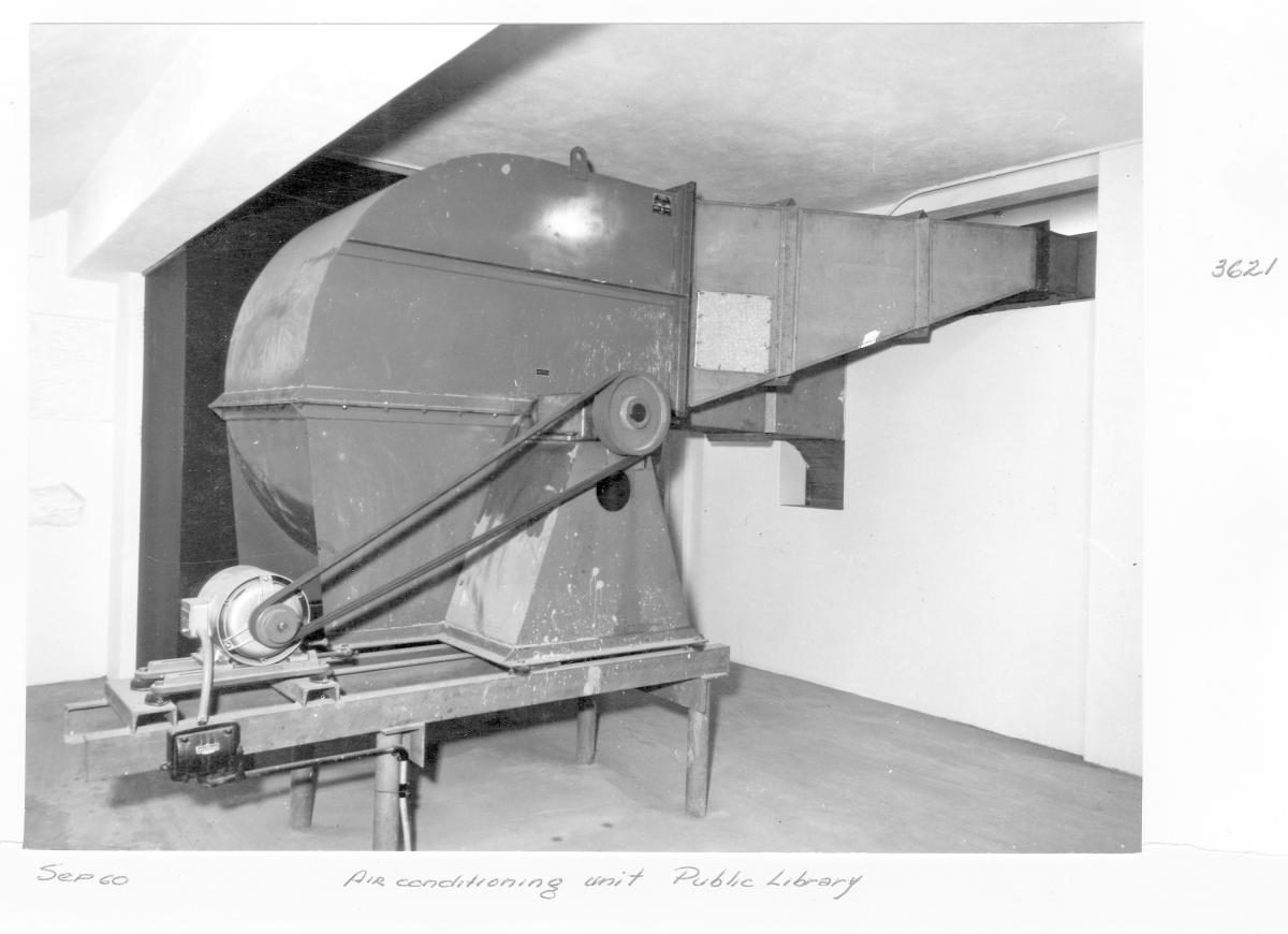 State Library of Queensland air conditioning unit, William St - Brisbane, September 1960