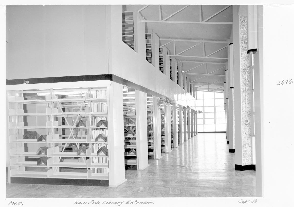 Extension to the State Library of Queensland on William St - Brisbane, September 1960