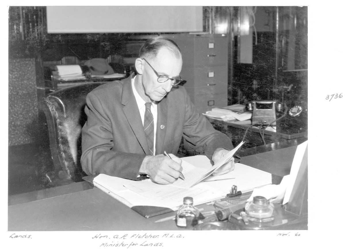 The Hon Alan Roy Fletcher MLA, Minister for Lands and Irrigation 1960-1963 - Brisbane, November 1960