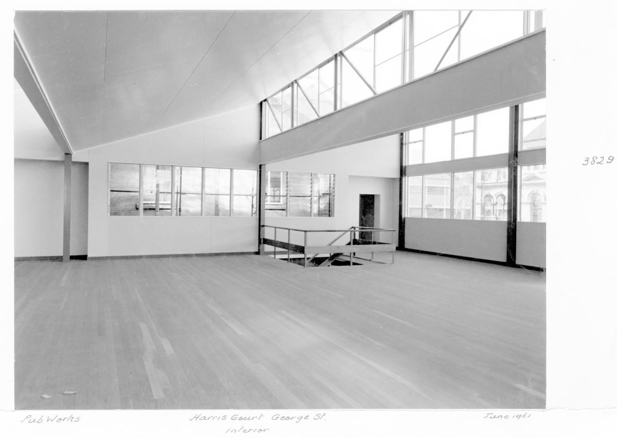 Interior of Harris Court on George St - Brisbane, June 1961