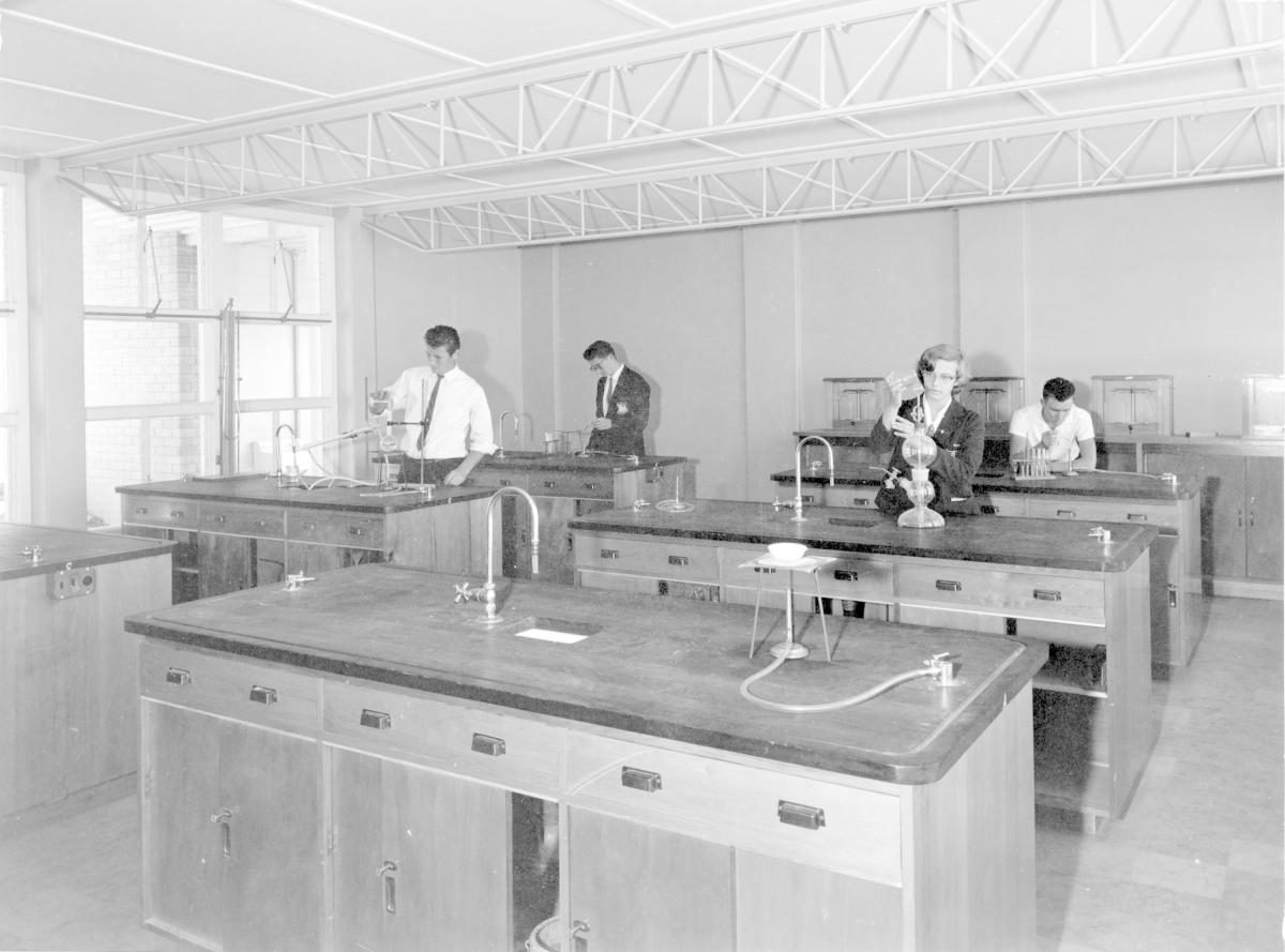 Chemistry laboratory at Ashgrove State High School - Brisbane, June 1961