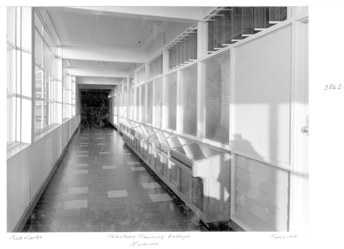 Gallery of the Teachers Training College at Kedron - Brisbane, June 1961