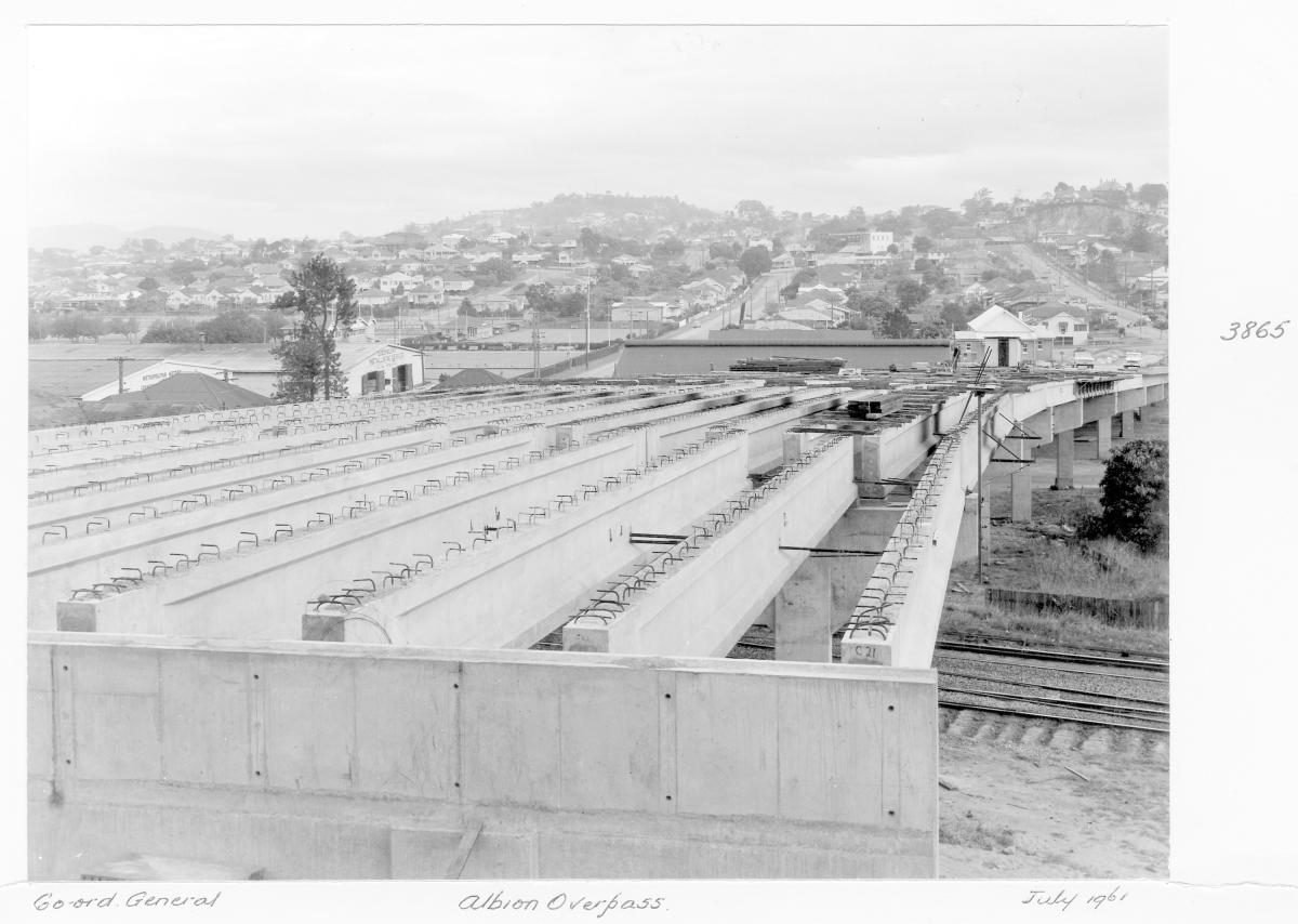 Construction of the Albion overpass - Brisbane, July 1961