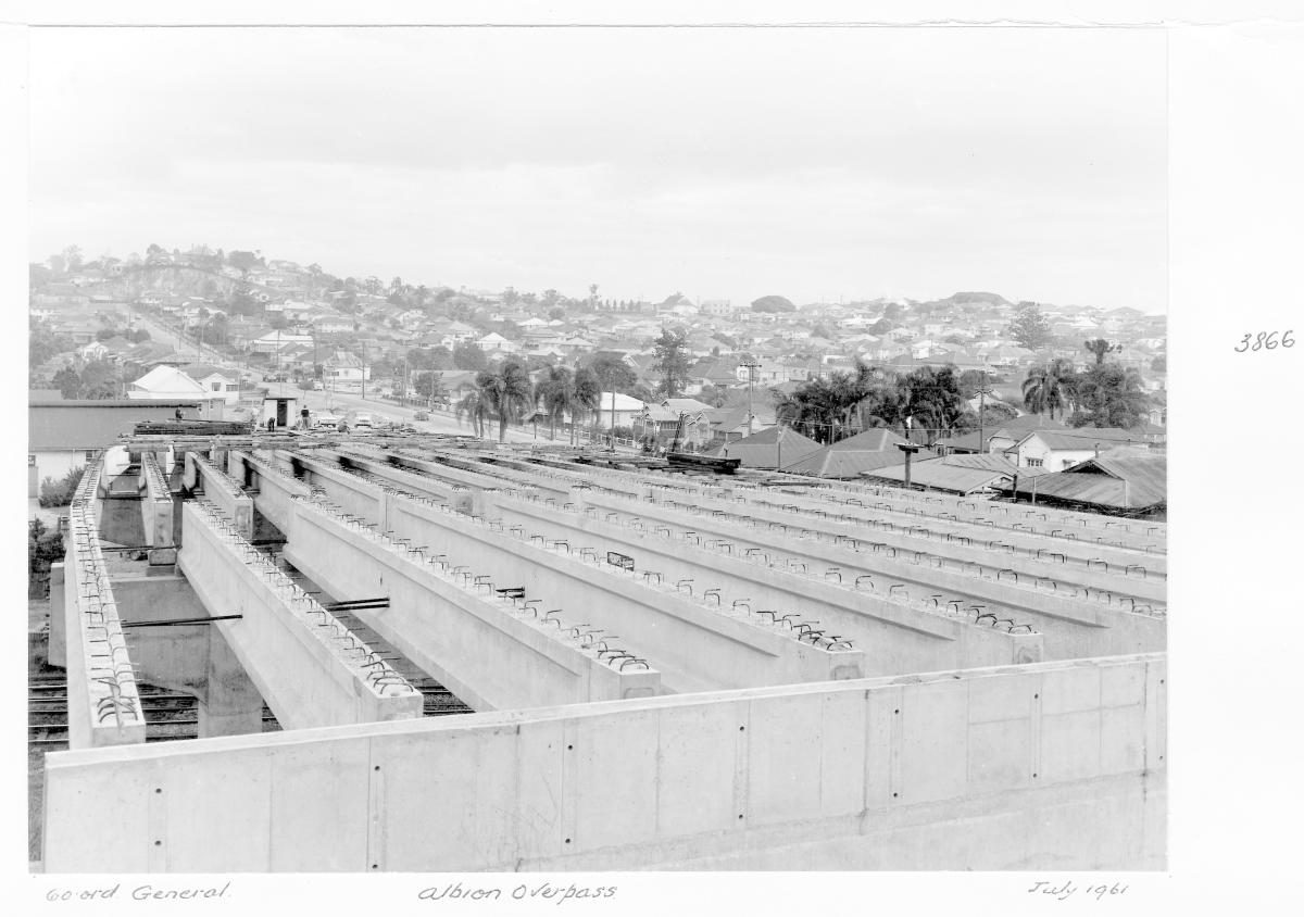 Construction of the Albion overpass - Brisbane, July 1961