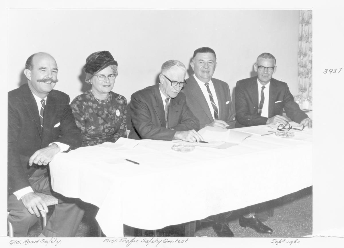 Miss Traffic Safety Quest 1961 panel of judges - Brisbane, September 1961