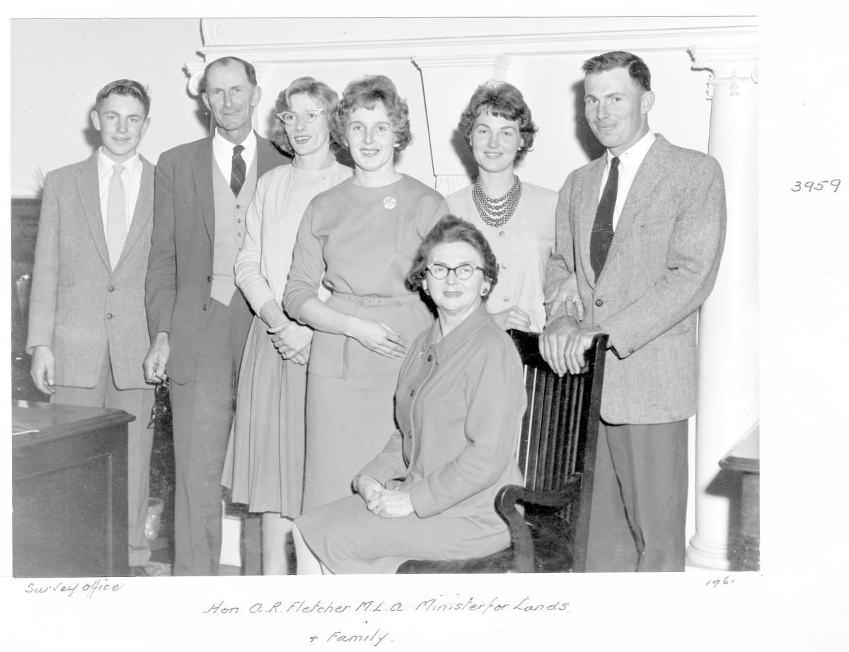 The Minister for Lands, the Honourable A R Fletcher MLA, and family - Brisbane, 1961