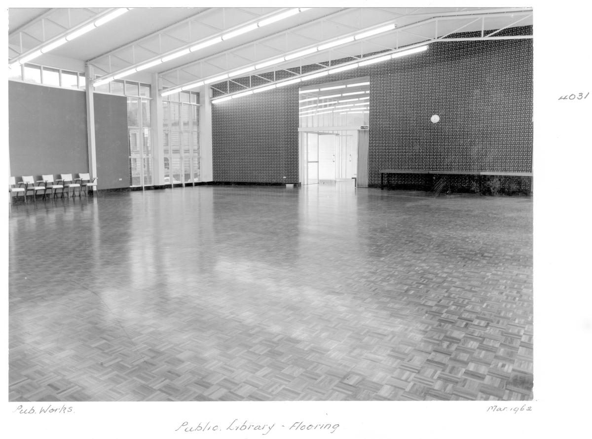 Public Library flooring - Brisbane, March 1962