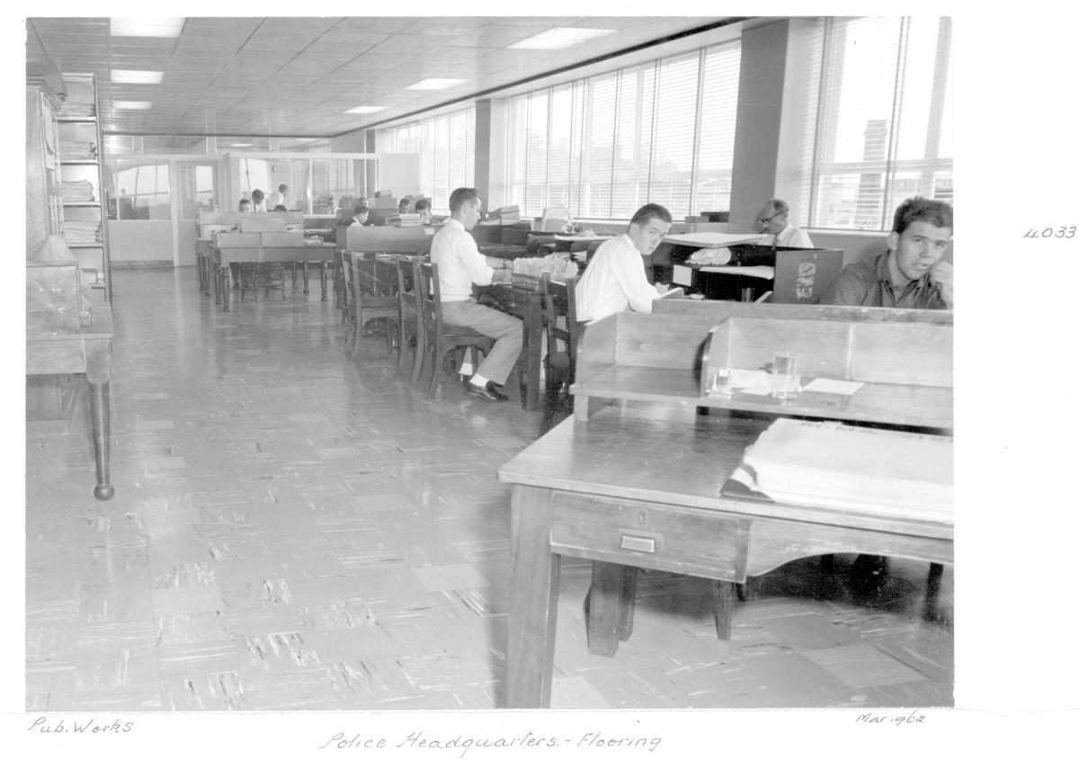 Police Headquarters flooring - Brisbane, March 1962