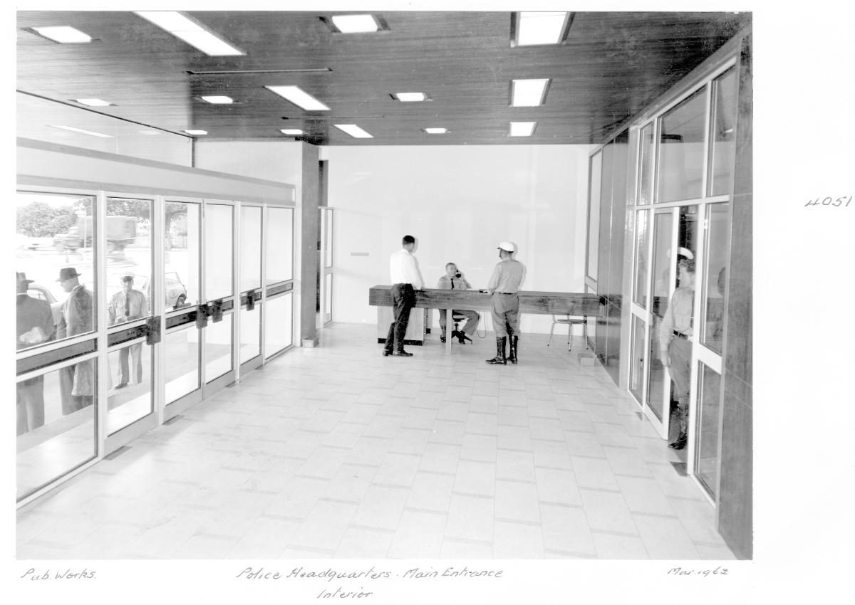 Interior of the main entrance of the Police Headquarters - Brisbane, March 1962
