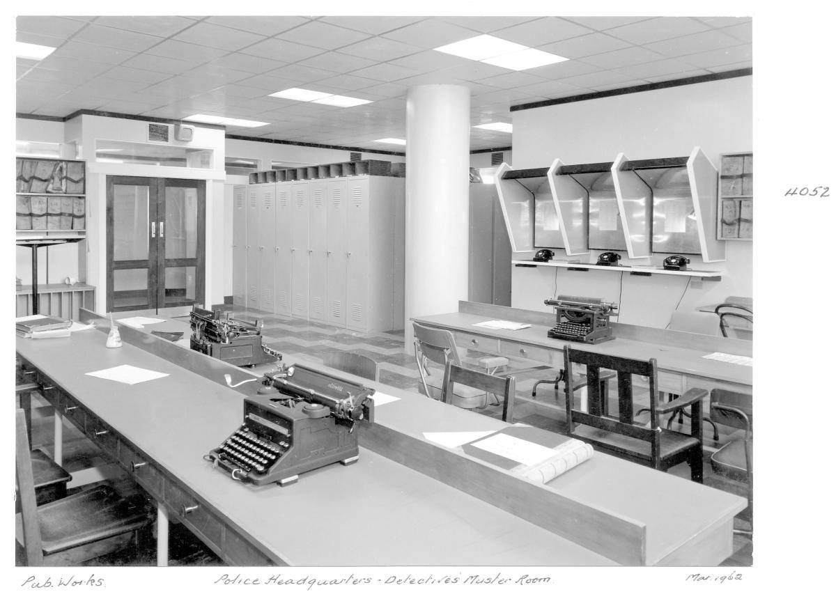 Police Headquarters, Detective's Muster Room - Brisbane, March 1962