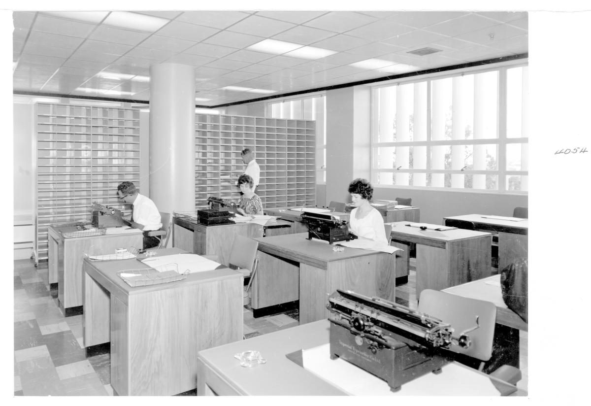 Police Headquarters office - Brisbane, March 1962