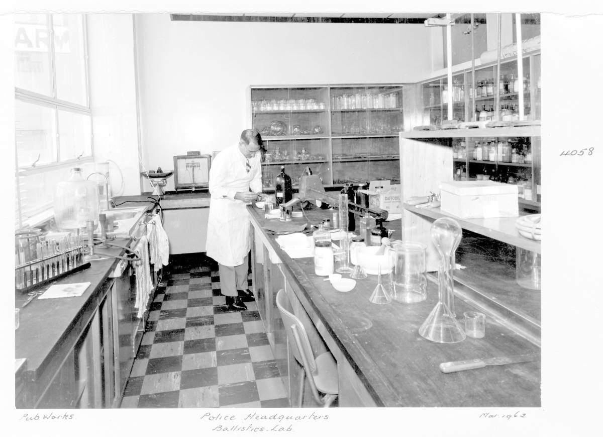 Police Headquarters Ballistic Lab - Brisbane, March 1962