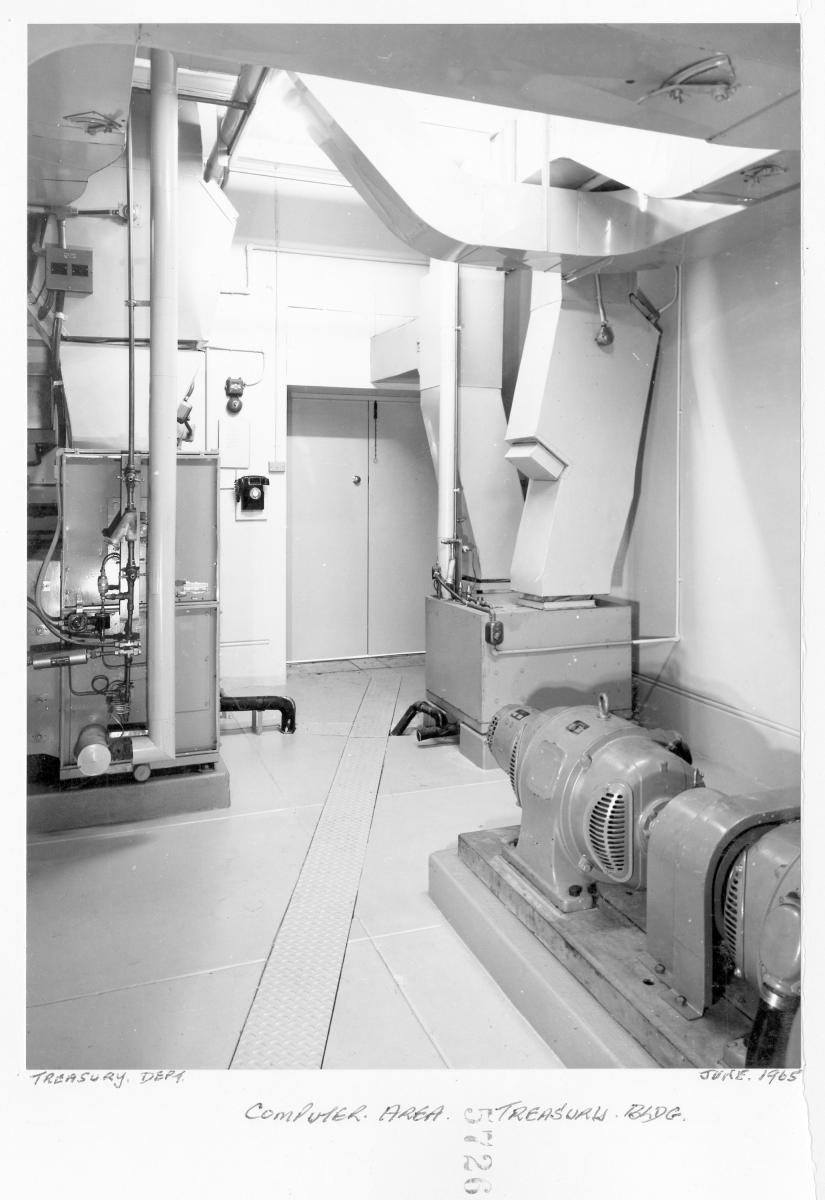 Computer area - Treasury Building, Brisbane, June 1965