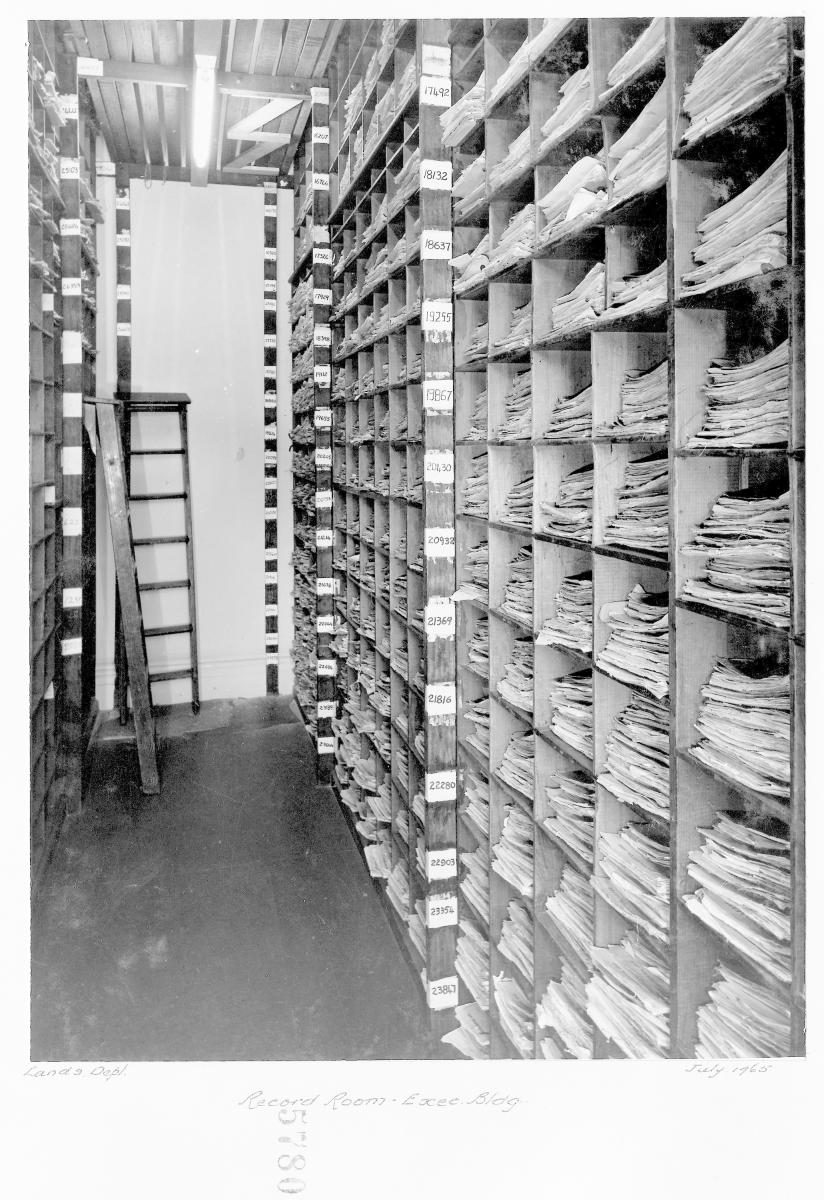 Records room - Executive Building, Brisbane, July 1965