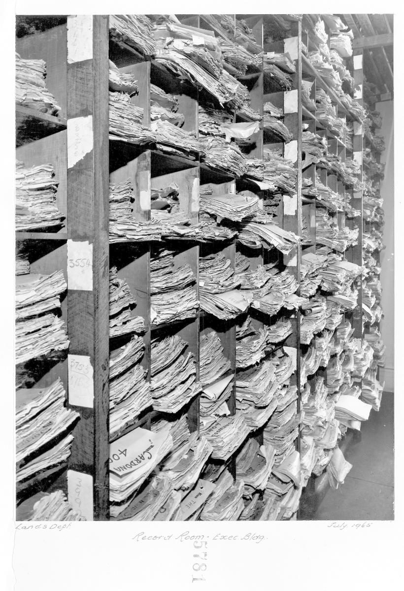 Records room - Executive Building, Brisbane, July 1965