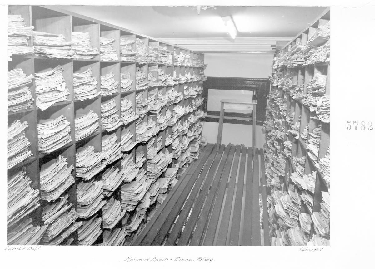 Records room - Executive Building, Brisbane, July 1965