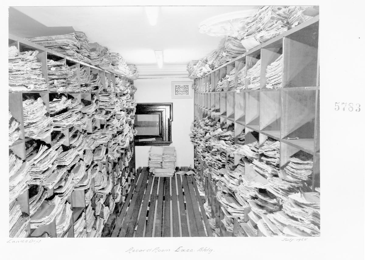 Record room - Executive Building, Brisbane, July 1965