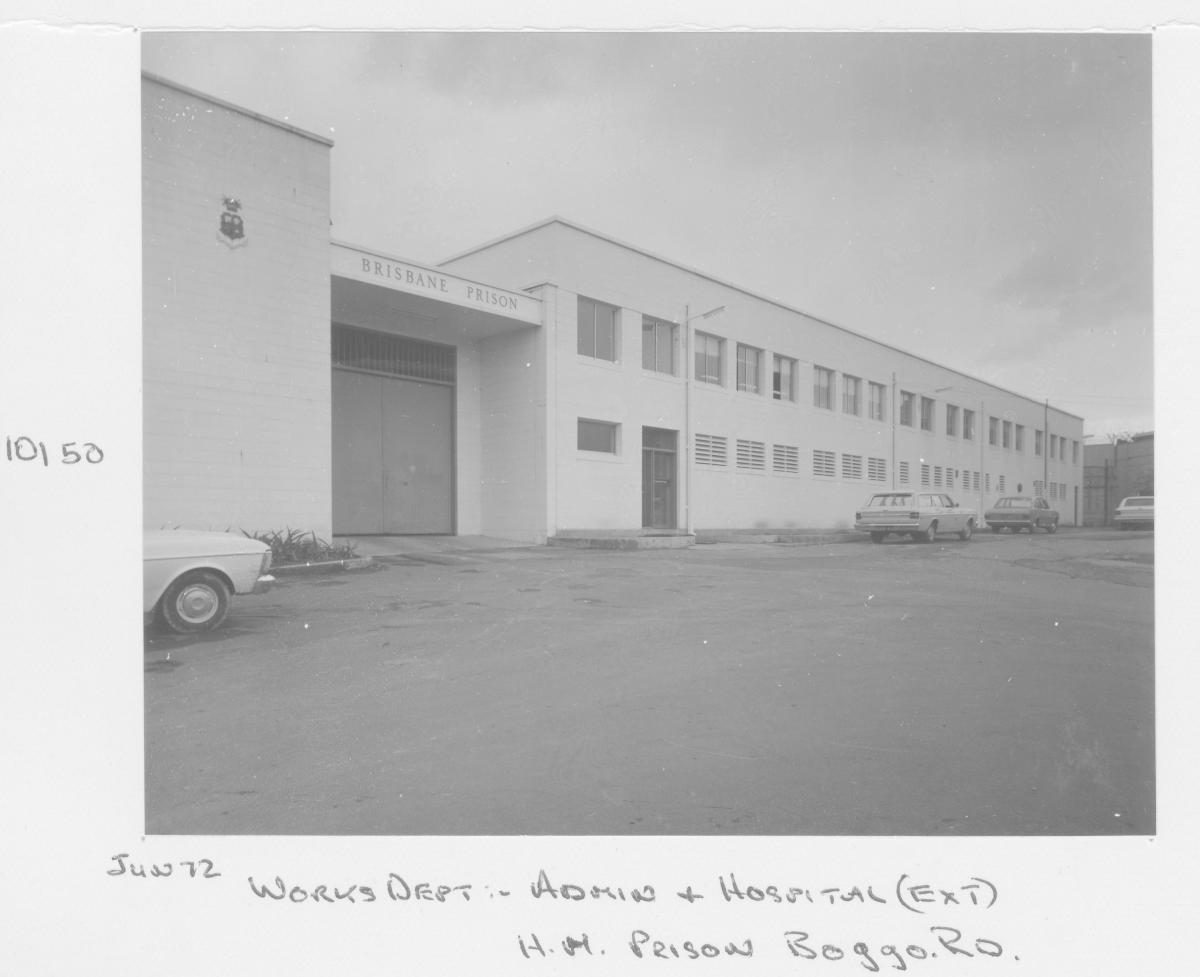 HM Prison Boggo Road, exterior of the Administration and Hospital block - Brisbane, June 1972