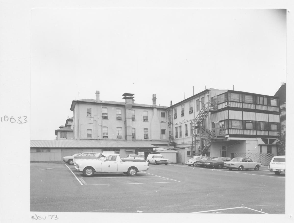 Rear of Bellevue building - Brisbane, November 1973