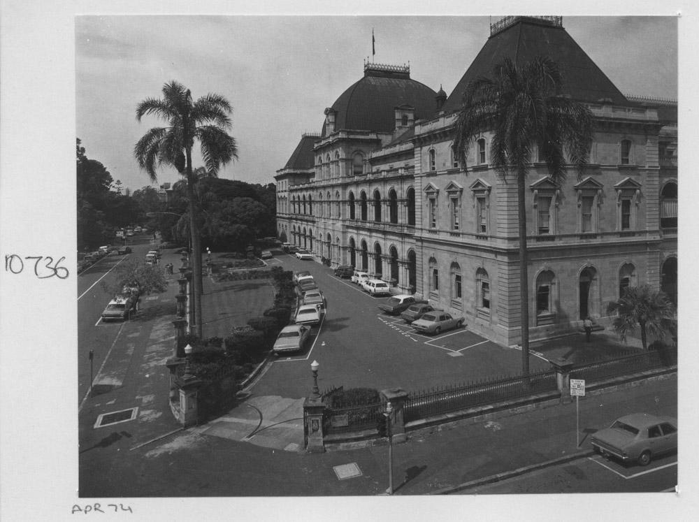 Parliament House from the Bellevue Building - Brisbane, April 1974