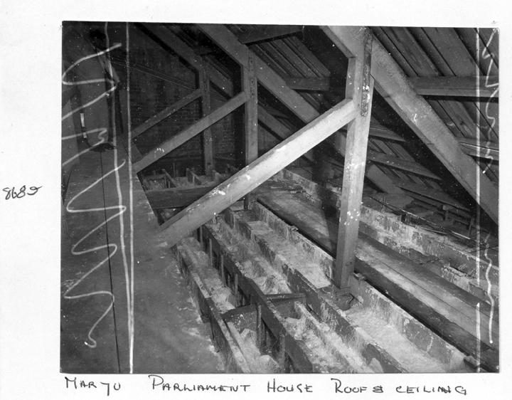 Roof and ceiling, Parliament House, Brisbane, March 1970