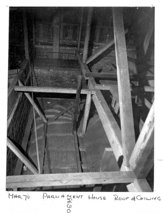 Roof and ceiling, Parliament House, Brisbane, March 1970